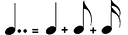 double dotted quarter note