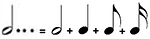 triple dotted note
