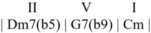 ii v i minor chord progression