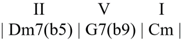 ii v i minor chord progression