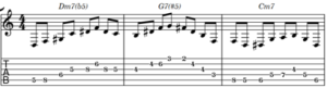 lick on the C minor melodic scale