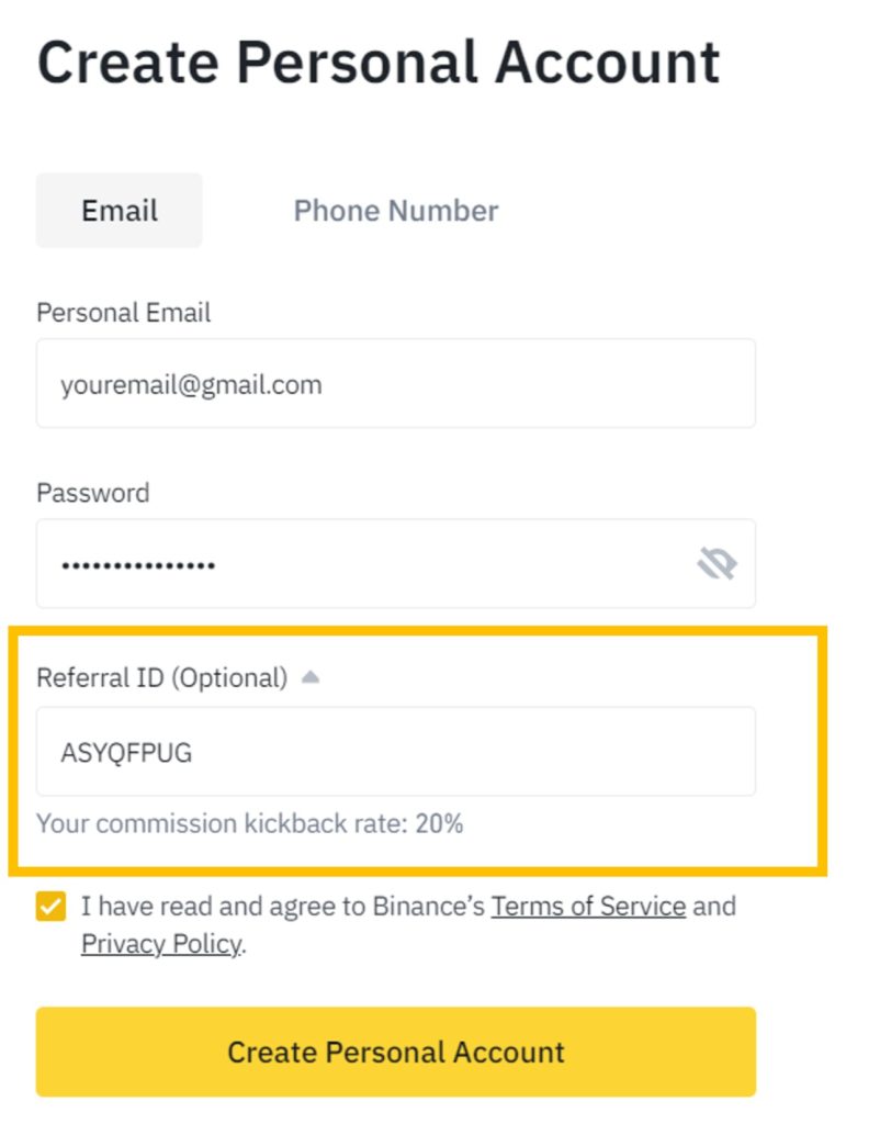 Binance Referral ID ASYQFPUG